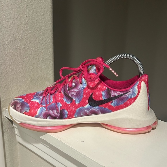 Nike KD 8 Kevin Durant Aunt Pearl Youth 5.5 Womens sz 7 Pink Floral 837786-603 - Picture 3 of 9